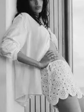 White Cotton/linen White Shirt